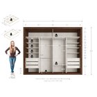 Guarda Roupa Casal Com Espelho 2 Portas 6 Gavetas Imperador P