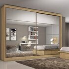 Guarda-roupa Casal Com Espelho 2 Portas 6 Gavetas Sevilha 7774