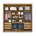 Guarda-roupa Casal Com Espelho 2 Portas 6 Gavetas Sevilha 777