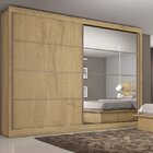 Guarda-roupa Casal Com Espelho 2 Portas 6 Gavetas Sevilha 777