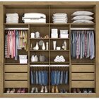 Guarda-roupa Casal Com Espelho 2 Portas 6 Gavetas Sevilha 777