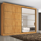 Guarda Roupa Casal Com Espelho 2 Portas 6 Gavetas - Sevilha-p