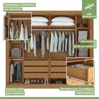 Guarda Roupa Casal Com Espelho 2 Portas 6 Gavetas Toronto Plu