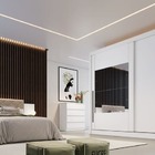 Guarda Roupa Casal Com Espelho 2 Portas 8 Gavetas - Catânia-b