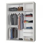 Guarda-roupa Casal Com Espelho 2 Portas  Branco