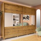 Guarda Roupa Casal Com Espelho 2 Portas Apolo Madeirado/off-w