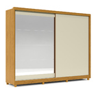 Guarda Roupa Casal Com Espelho 2 Portas Apolo Naturale Off-wh