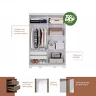 Guarda Roupa Casal Com Espelho 2 Portas De Correr 2 Gavetas M