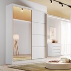 Guarda Roupa Casal Com Espelho 2 Portas De Correr 3 Gavetas V