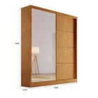 Guarda Roupa Casal Com Espelho 2 Portas De Correr 3 Gavetas V