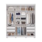 Guarda Roupa Casal Com Espelho 2 Portas De Correr 4 Gavetas M