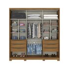 Guarda Roupa Casal Com Espelho 2 Portas De Correr 6 Gavetas O