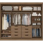 Guarda-roupa Casal Com Espelho 2 Portas De Correr 8 Gavetas M