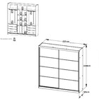 Guarda Roupa Casal Com Espelho 2 Portas De Correr Em Mdf Mála