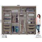 Guarda Roupa Casal Com Espelho 2 Portas De Correr H02 Iron Du