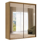 Guarda Roupa Casal Com Espelho 2 Portas De Correr Mdf Luminum