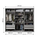 Guarda Roupa Casal Com Espelho 3 Portas 100% Mdf Bp Altdorf G