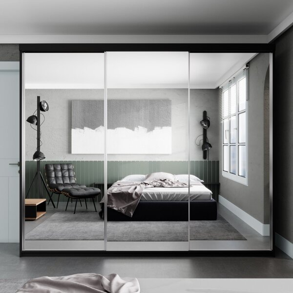 Guarda Roupa Casal Com Espelho 3 Portas 100% Mdf Bp Altdorf P