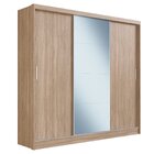 Guarda Roupa Casal Com Espelho 3 Portas 2 Gavetas 100% Mdf Lo