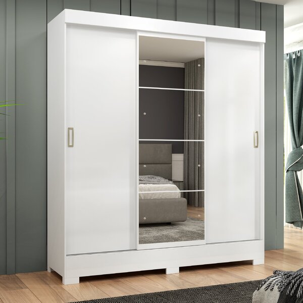 Guarda-roupa Casal Com Espelho 3 Portas 2 Gavetas Atenas Yesc