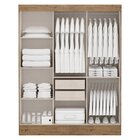 Guarda-roupa Casal Com Espelho 3 Portas 2 Gavetas Istambul Ye