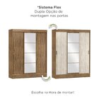Guarda-roupa Casal Com Espelho 3 Portas 2 Gavetas Istambul Ye