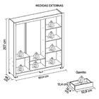 Guarda Roupa Casal Com Espelho 3 Portas 2 Gavetas Marrom
