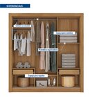 Guarda-roupa Casal Com Espelho 3 Portas 2 Gavetas Quito Espre