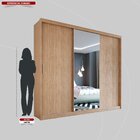 Guarda Roupa Casal Com Espelho 3 Portas 4 Gavetas 100% Mdf Lo
