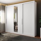 Guarda Roupa Casal Com Espelho 3 Portas 4 Gavetas Astor   Bra