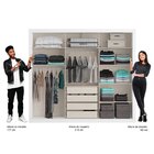 Guarda Roupa Casal Com Espelho 3 Portas 4 Gavetas Astor   Bra