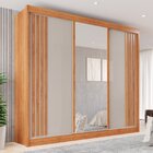 Guarda-roupa Casal Com Espelho 3 Portas 4 Gavetas Atenas Cina