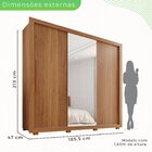 Guarda-roupa Casal Com Espelho 3 Portas 4 Gavetas Costa Rica