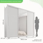 Guarda-roupa Casal Com Espelho 3 Portas 4 Gavetas Costa Rica