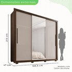 Guarda-roupa Casal Com Espelho 3 Portas 4 Gavetas Costa Rica