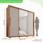 Guarda-roupa Casal Com Espelho 3 Portas 4 Gavetas Costa Rica