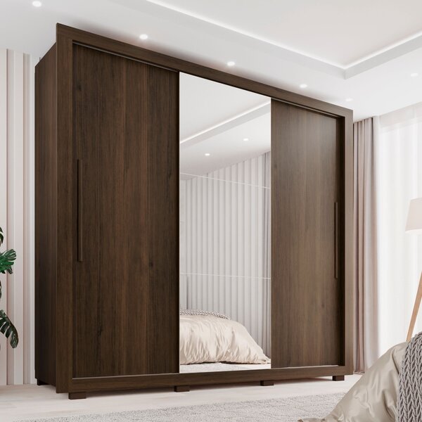 Guarda-roupa Casal Com Espelho 3 Portas 4 Gavetas Costa Rica