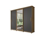 Guarda Roupa Casal Com Espelho 3 Portas 4 Gavetas Espanha Cin
