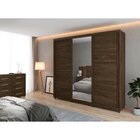 Guarda Roupa Casal Com Espelho 3 Portas 4 Gavetas Maiorca  No