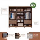 Guarda Roupa Casal Com Espelho 3 Portas 4 Gavetas Mdf Cristal
