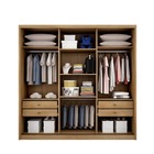 Guarda Roupa Casal Com Espelho 3 Portas 4 Gavetas - Medelim-c