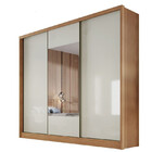 Guarda Roupa Casal Com Espelho 3 Portas 4 Gavetas - Medelim-c