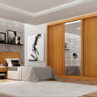 Guarda Roupa Casal Com Espelho 3 Portas 4 Gavetas - Milano-ci