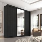 Guarda Roupa Casal Com Espelho 3 Portas 4 Gavetas Pequim Sall