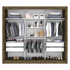 Guarda Roupa Casal Com Espelho 3 Portas 4 Gavetas Seul Sallêt