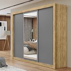 Guarda Roupa Casal Com Espelho 3 Portas 4 Gavetas Viena Yesca