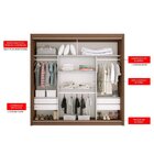 Guarda Roupa Casal Com Espelho 3 Portas 4 Gavetas Viena Yesca