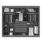 Guarda-roupa Casal Com Espelho 3 Portas 5 Gavetas Milão Móvei