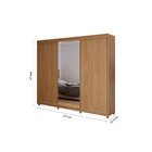Guarda Roupa Casal Com Espelho 3 Portas 6 Gavetas 100% Mdf Ma