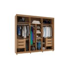 Guarda Roupa Casal Com Espelho 3 Portas 6 Gavetas 100% Mdf Ma